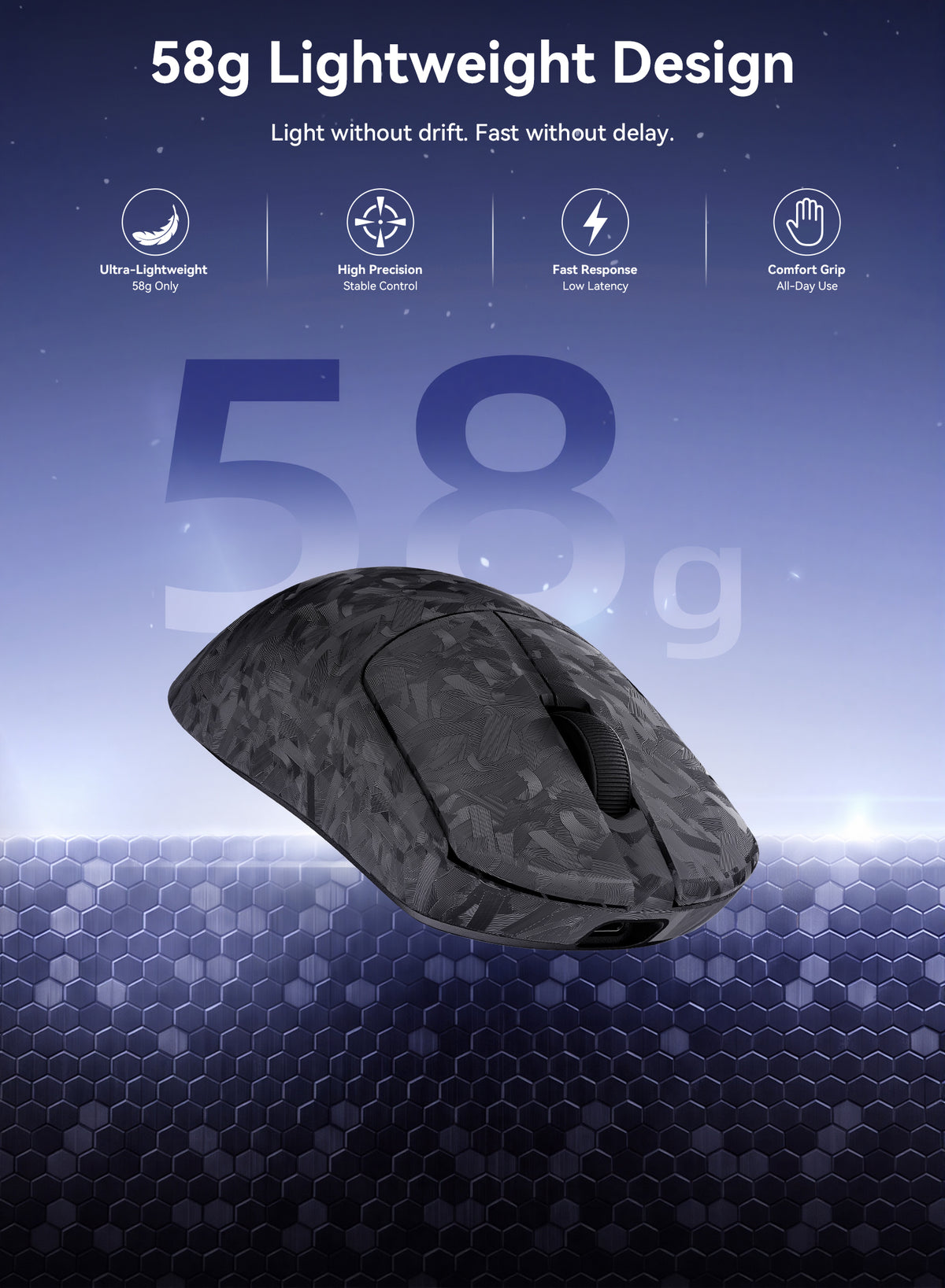 SE5 Wireless Gaming Mouse - Black