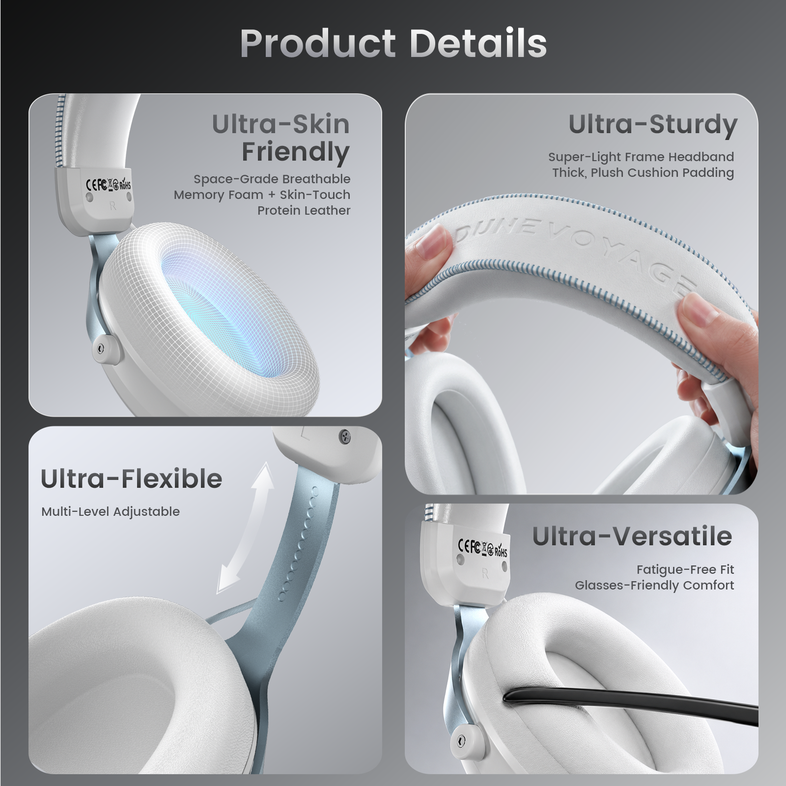 C3 Wireless Gaming Headset — White
