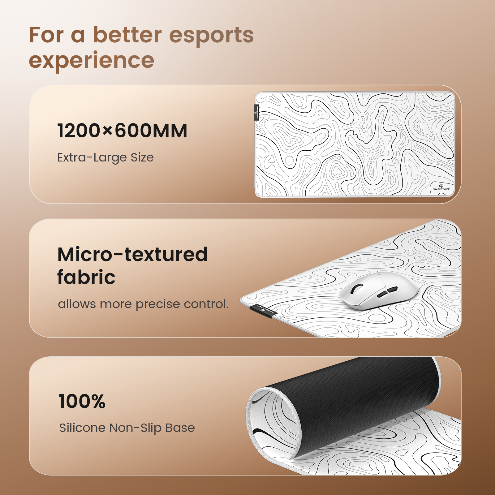 M1P Gaming Mouse Pad — 1200x600x4mm