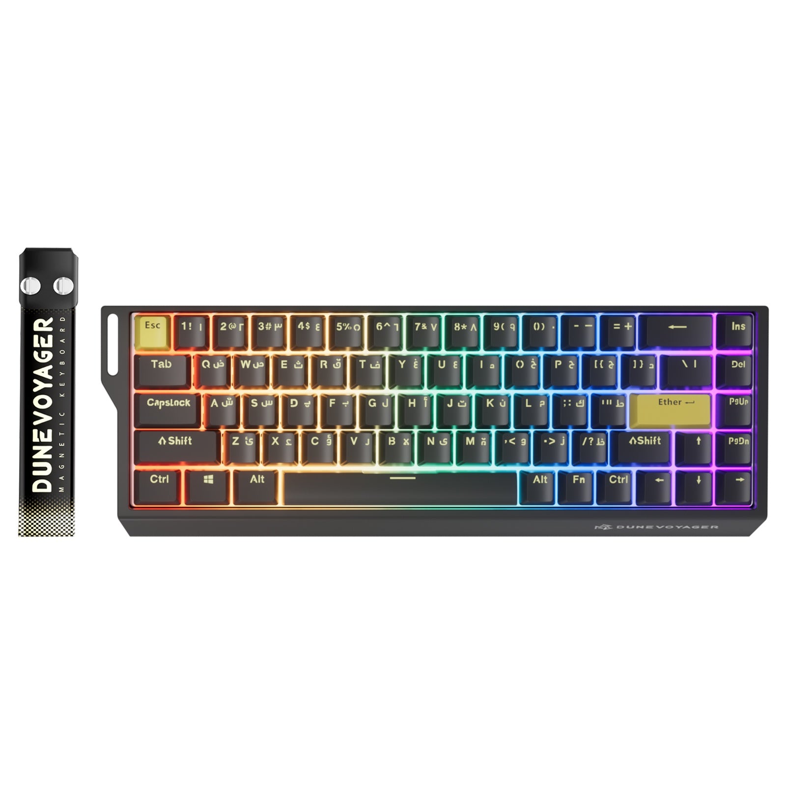 COER 68C Wired Magnetic Keyboard — White