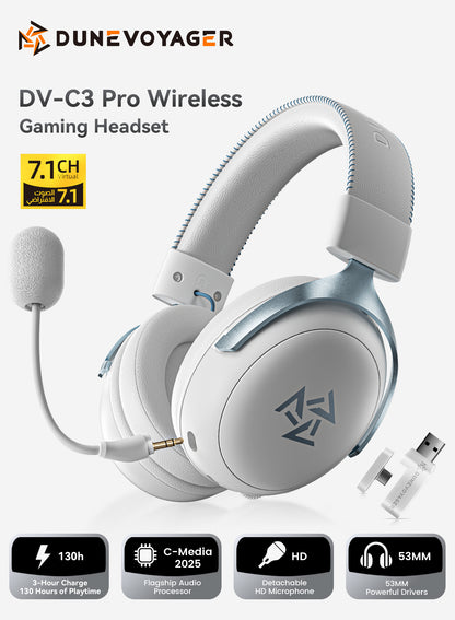 سماعة الألعاب اللاسلكية C3 Pro — أبيض