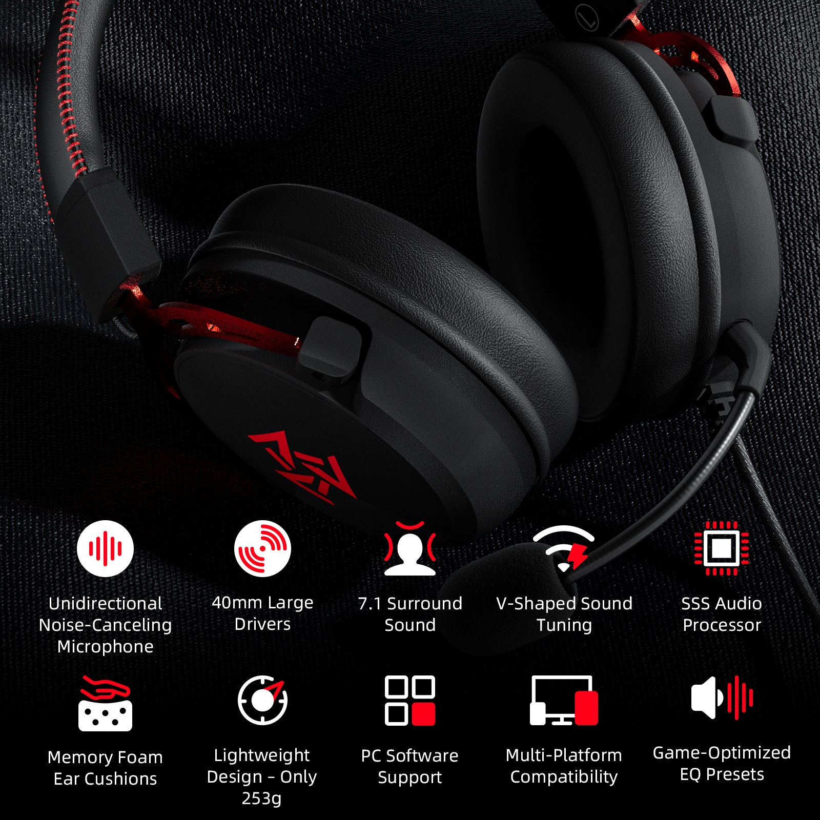 C2 Wired Gaming Headset — Black