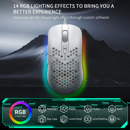 GE4 Wired Gaming Mouse — White