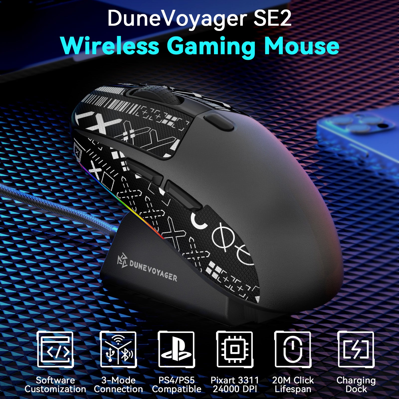 SE2 Wireless Gaming Mouse — Black