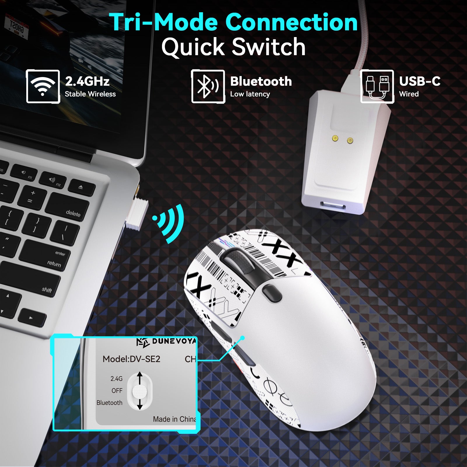 SE2 Wireless Gaming Mouse — White