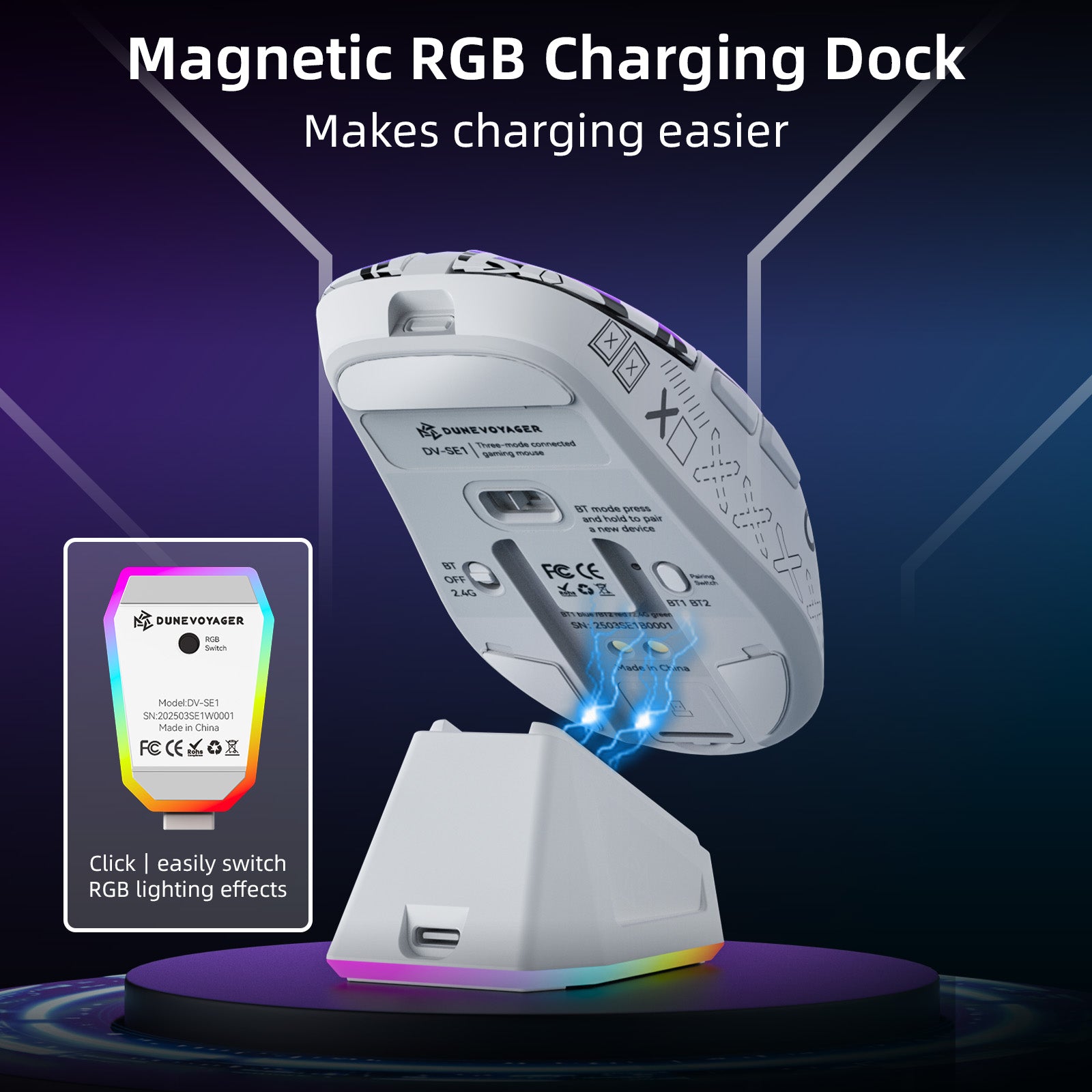 SE1 Wireless Gaming Mouse — White S205