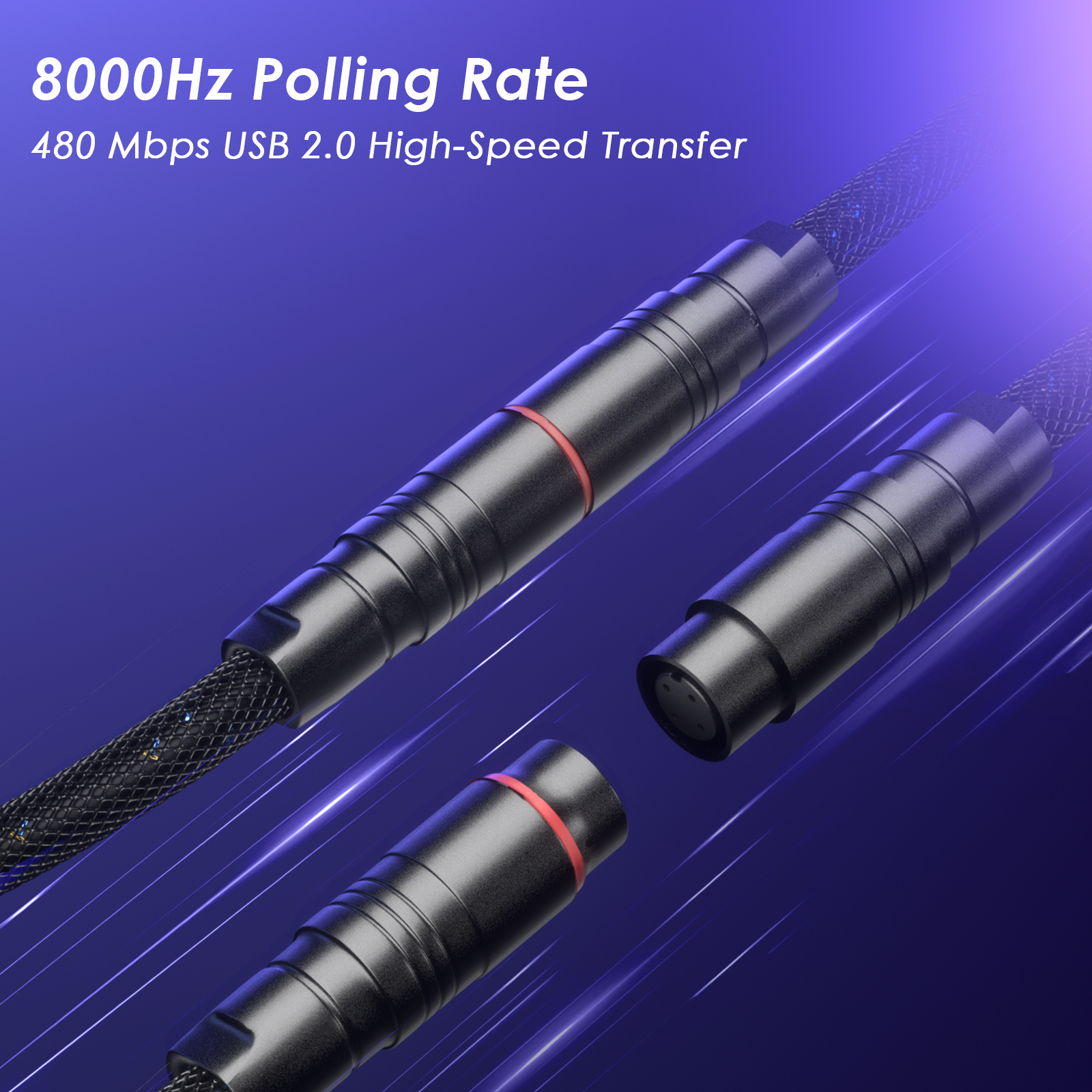 AC1 Coiled Keyboard Cable — Black