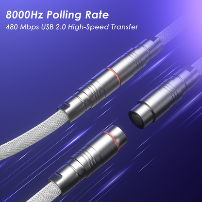 AC1 Coiled Keyboard Cable — White