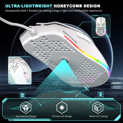 GE5 Wired Gaming Mouse — White