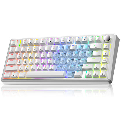 G75 Wireless Mechanical Keyboard - White & Heart