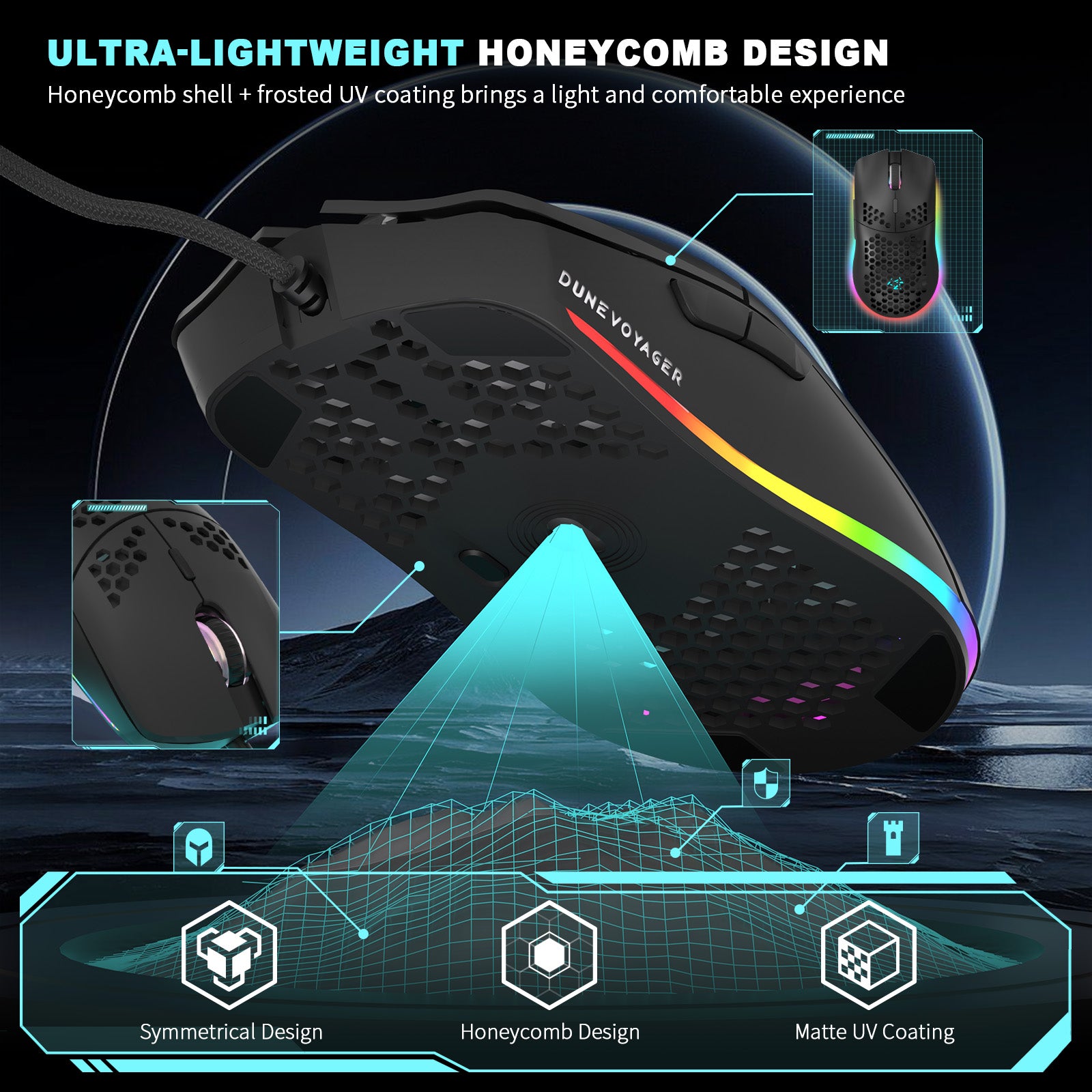 GE5 Wired Gaming Mouse — Black