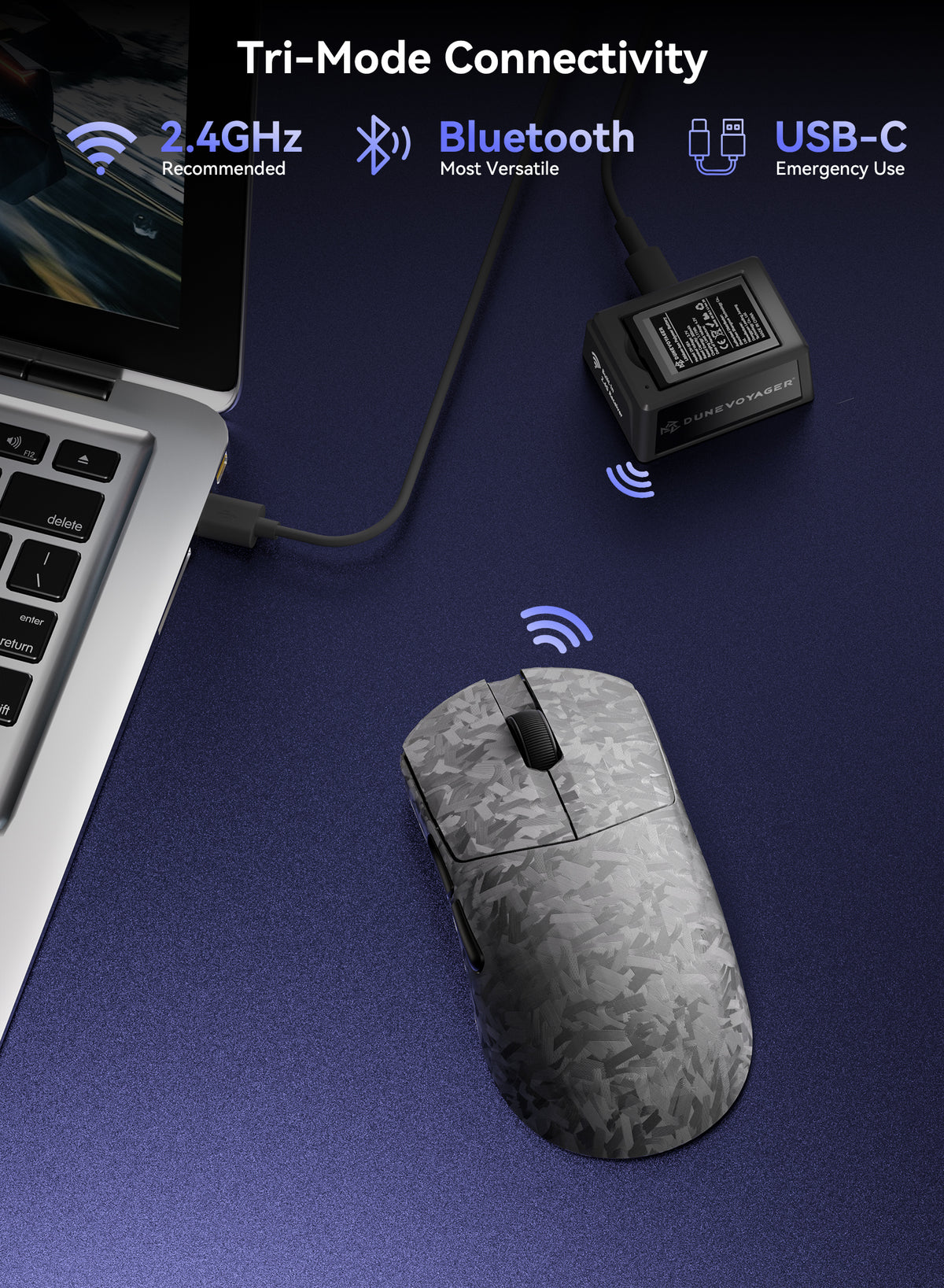 SE5 Wireless Gaming Mouse - Black
