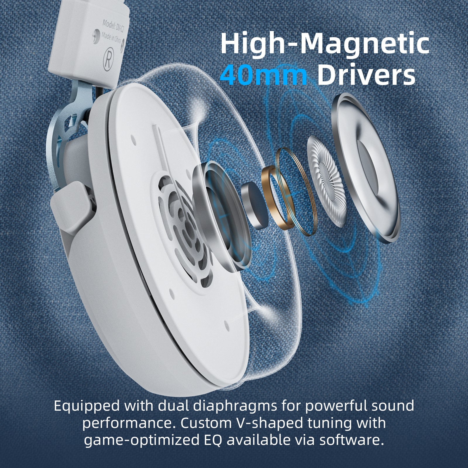 C2 Wired Gaming Headset — White