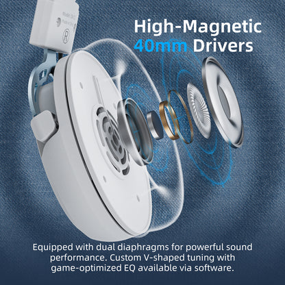 C2 Wired Gaming Headset — White