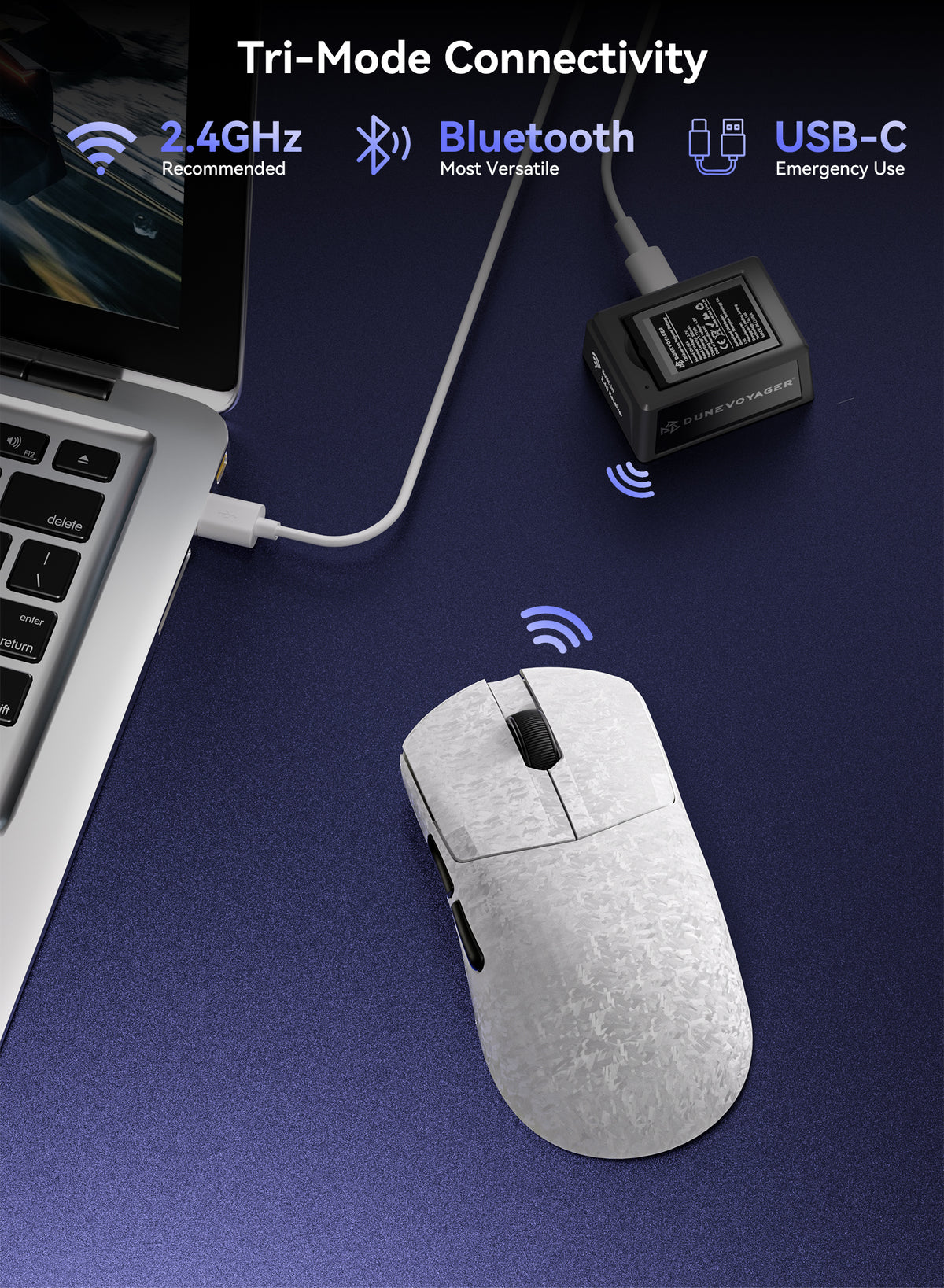 SE5 Wireless Gaming Mouse - Silver