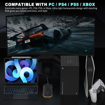 GE5 Wired Gaming Mouse — Black