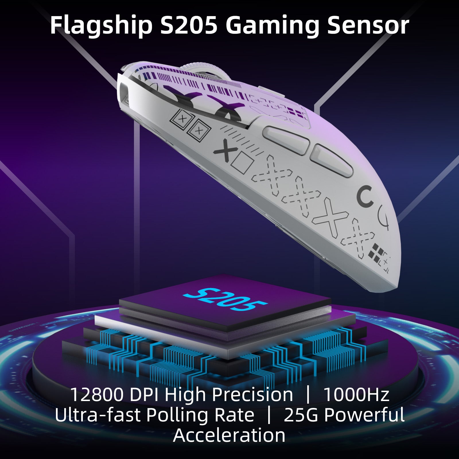 SE1 Wireless Gaming Mouse — White S205