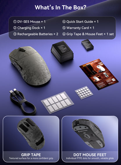 SE5 Wireless Gaming Mouse - Black