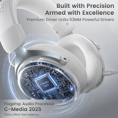 C3 Wireless Gaming Headset — White