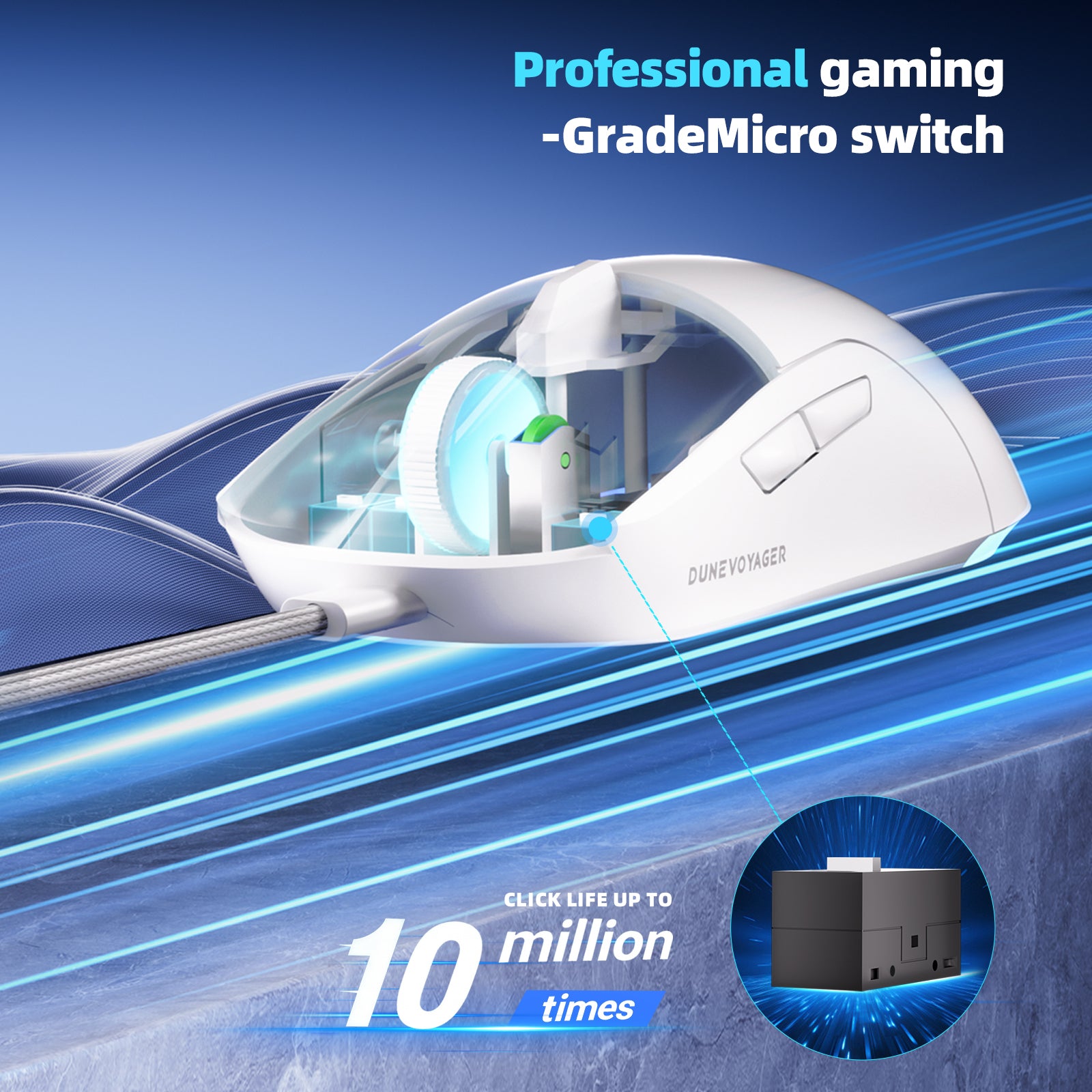 GE7 Wired Gaming Mouse - White