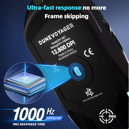 GE7 Wired Gaming Mouse - Black