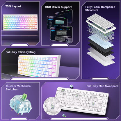 N75 Mechanical Keyboard - White