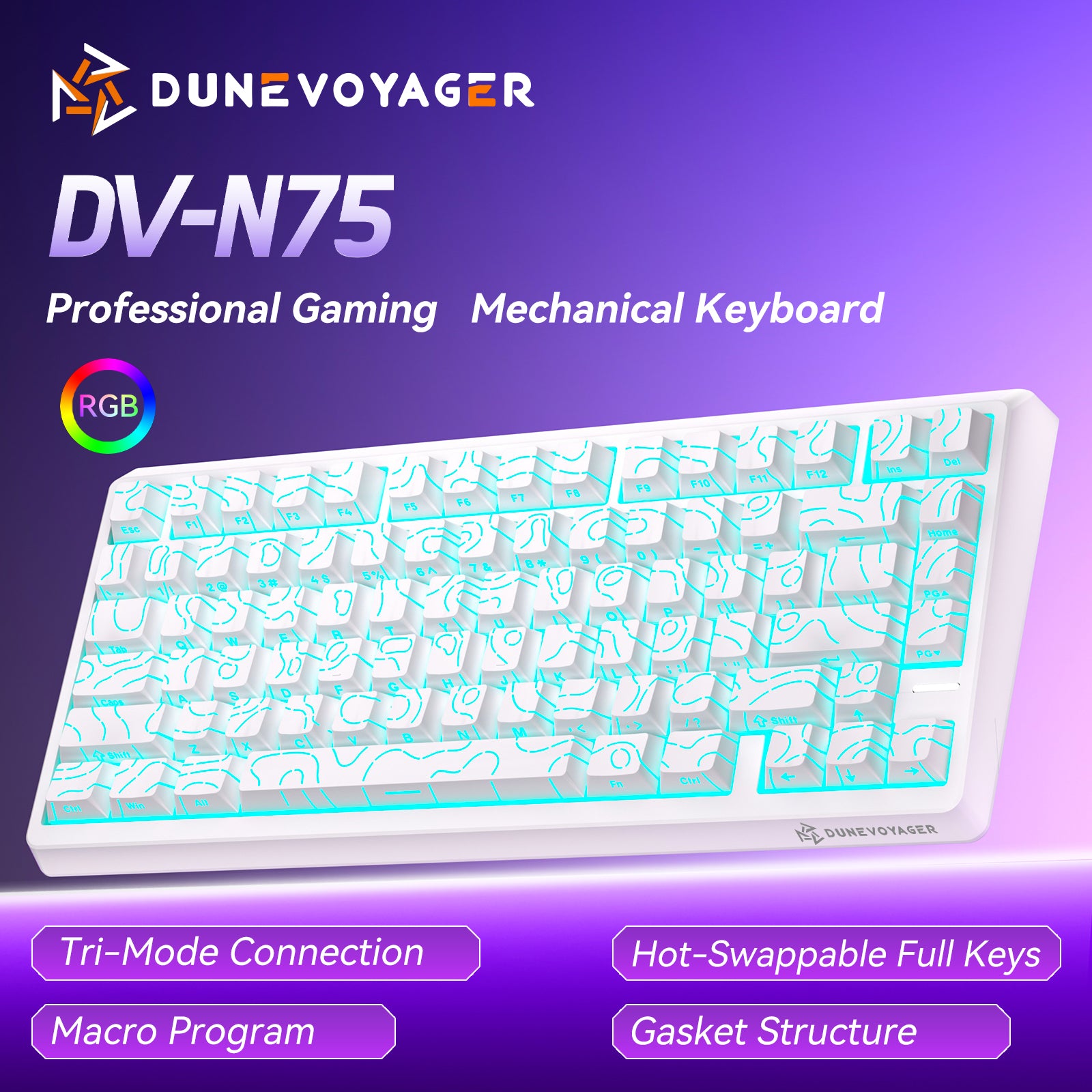 N75 Mechanical Keyboard - White