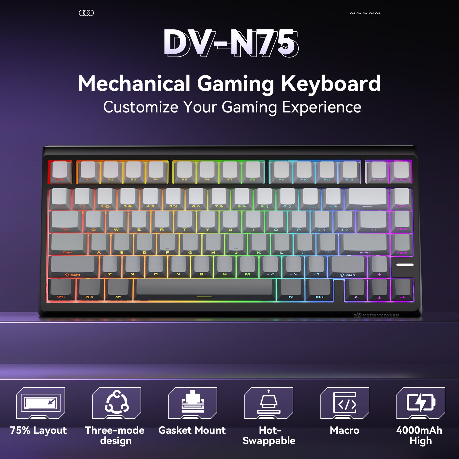N75 Mechanical Keyboard - Black