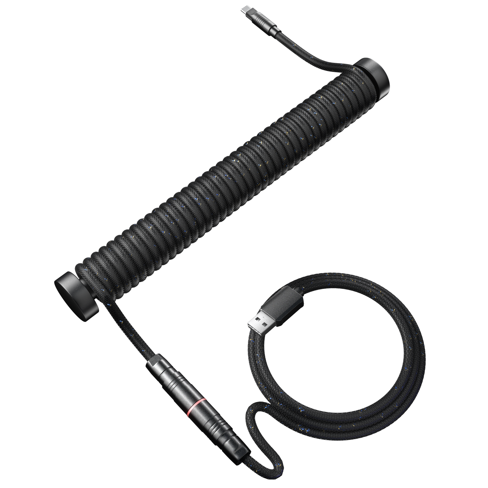 AC1 Coiled Keyboard Cable — Black