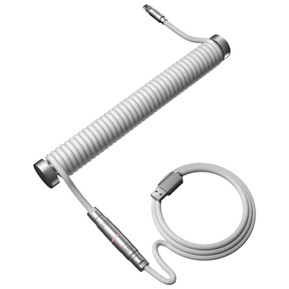 AC1 Coiled Keyboard Cable — White