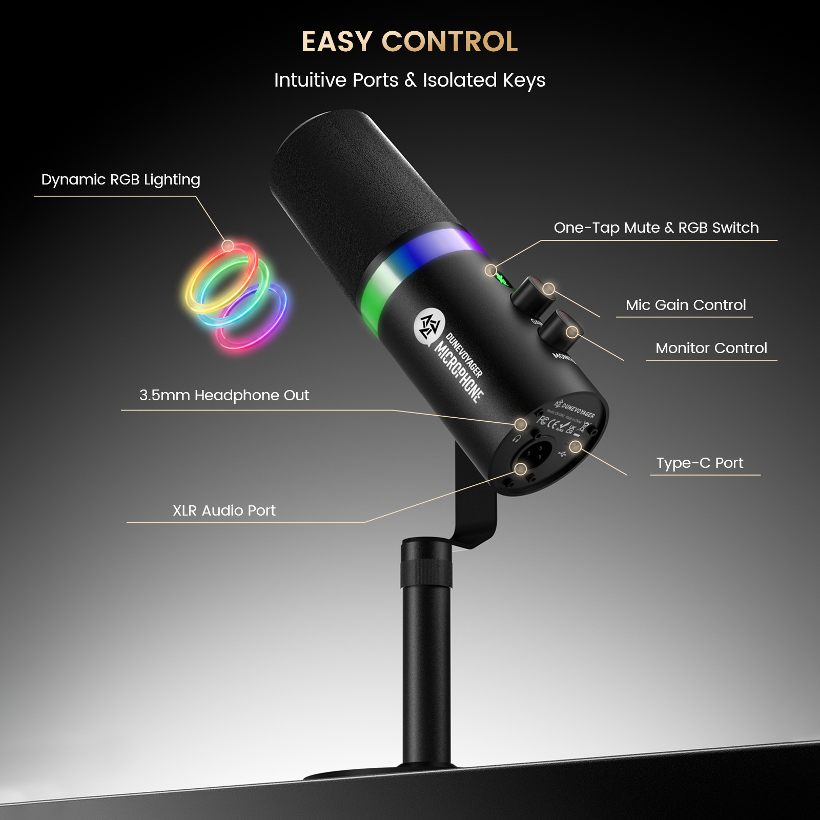 DM1 Dynamic Microphone - Desktop