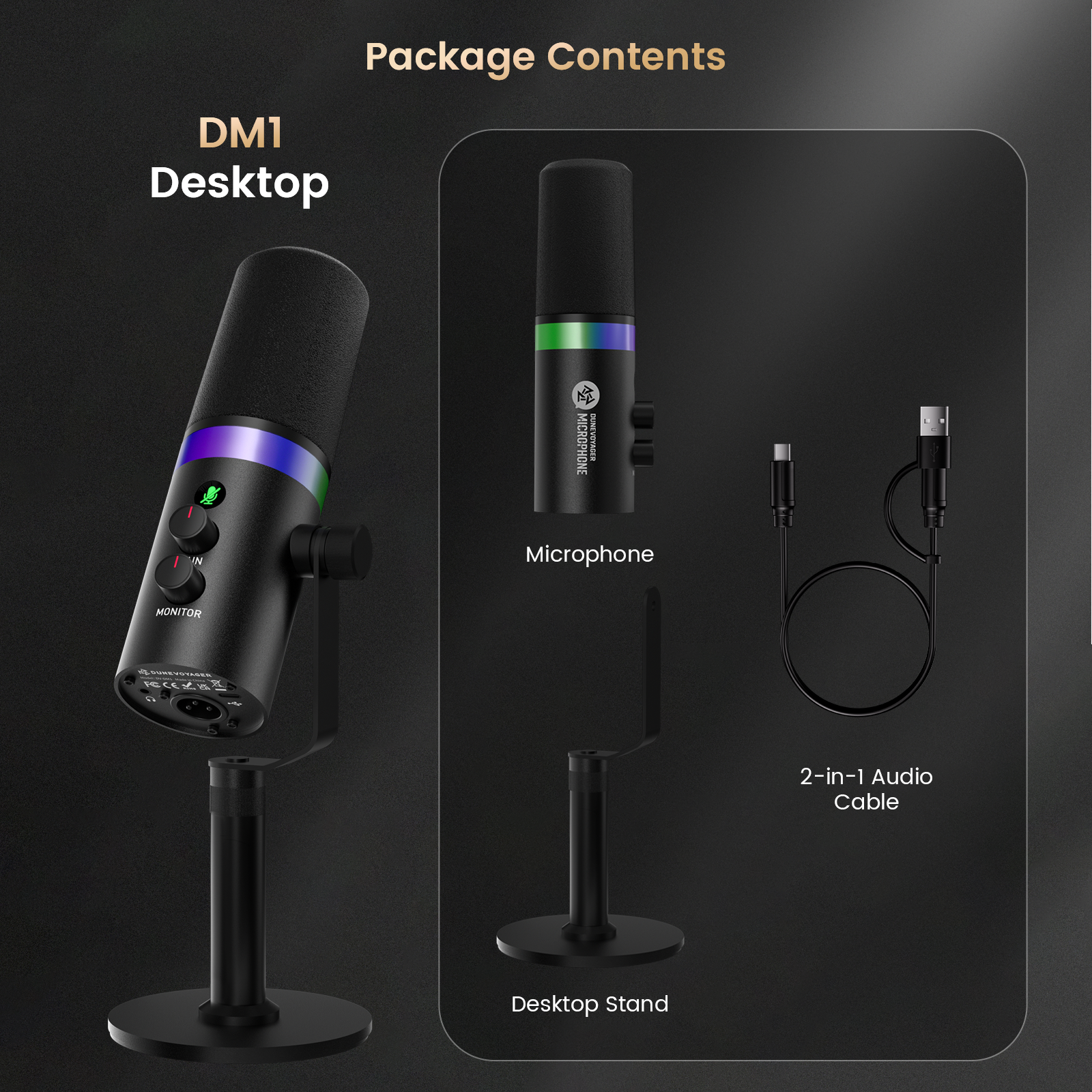 DM1 Dynamic Microphone - Desktop