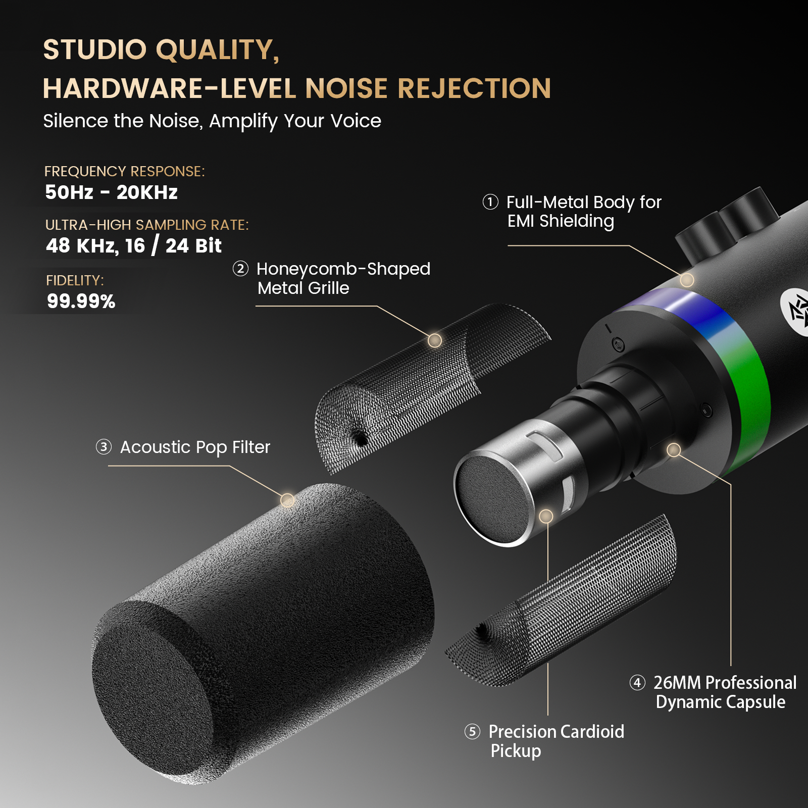 DM1 Dynamic Microphone - Desktop